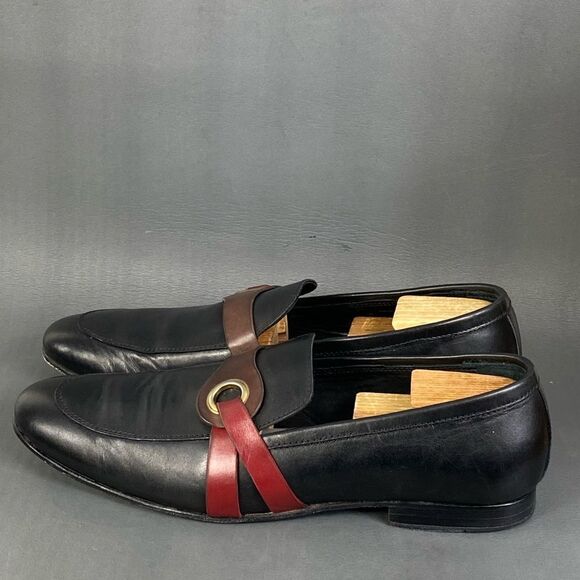 Avant Garde Black leather luxury loafers mens size 14 (47) - Picture 2 of 8